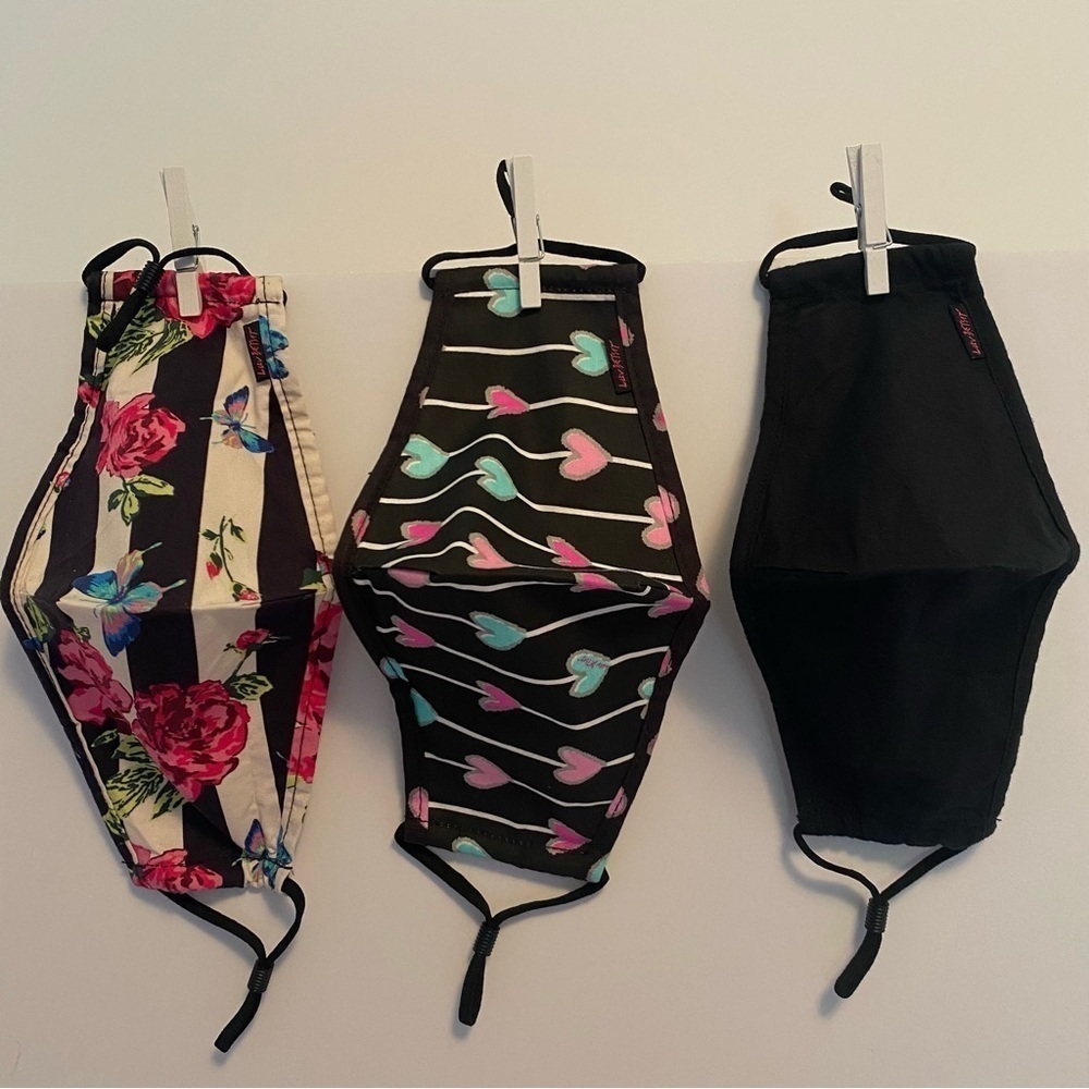 Betsey Johnson Reusable Washable Adult Face Masks Set Of 3